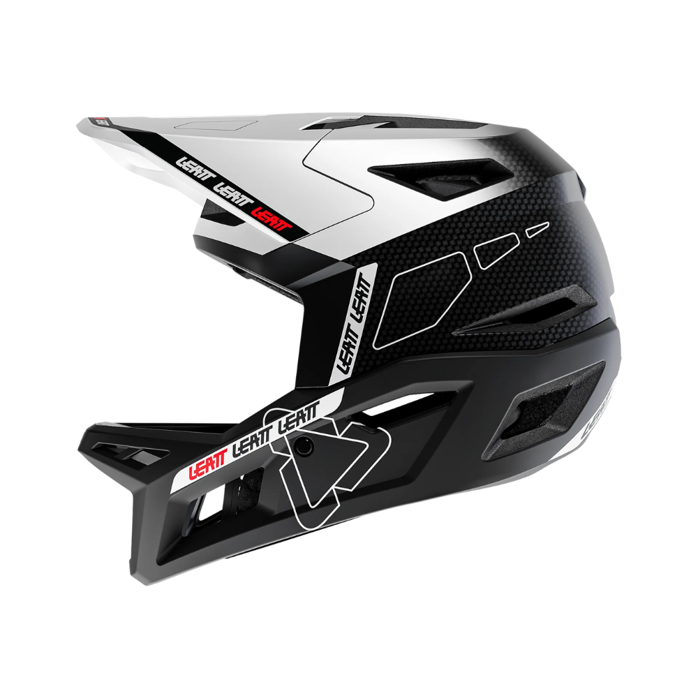 Capacete Mtb Gravity Carbono 6.0 Branco e Preto - Leatt
