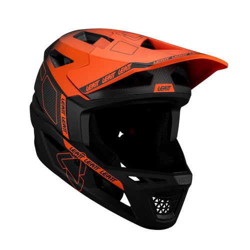 Capacete Mtb Gravity Carbono 6.0 Preto e Laranja - Leatt