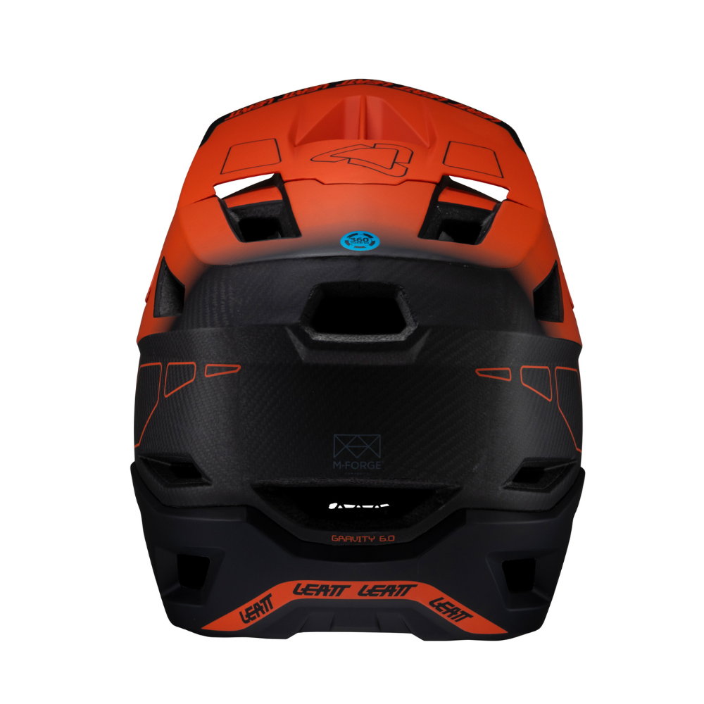 Capacete Mtb Gravity Carbono 6.0 Preto e Laranja - Leatt