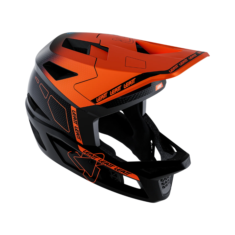 Capacete Mtb Gravity Carbono 6.0 Preto e Laranja - Leatt