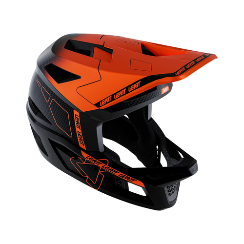 Capacete Mtb Gravity Carbono 6.0 Preto e Laranja - Leatt