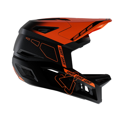 Capacete Mtb Gravity Carbono 6.0 Preto e Laranja - Leatt