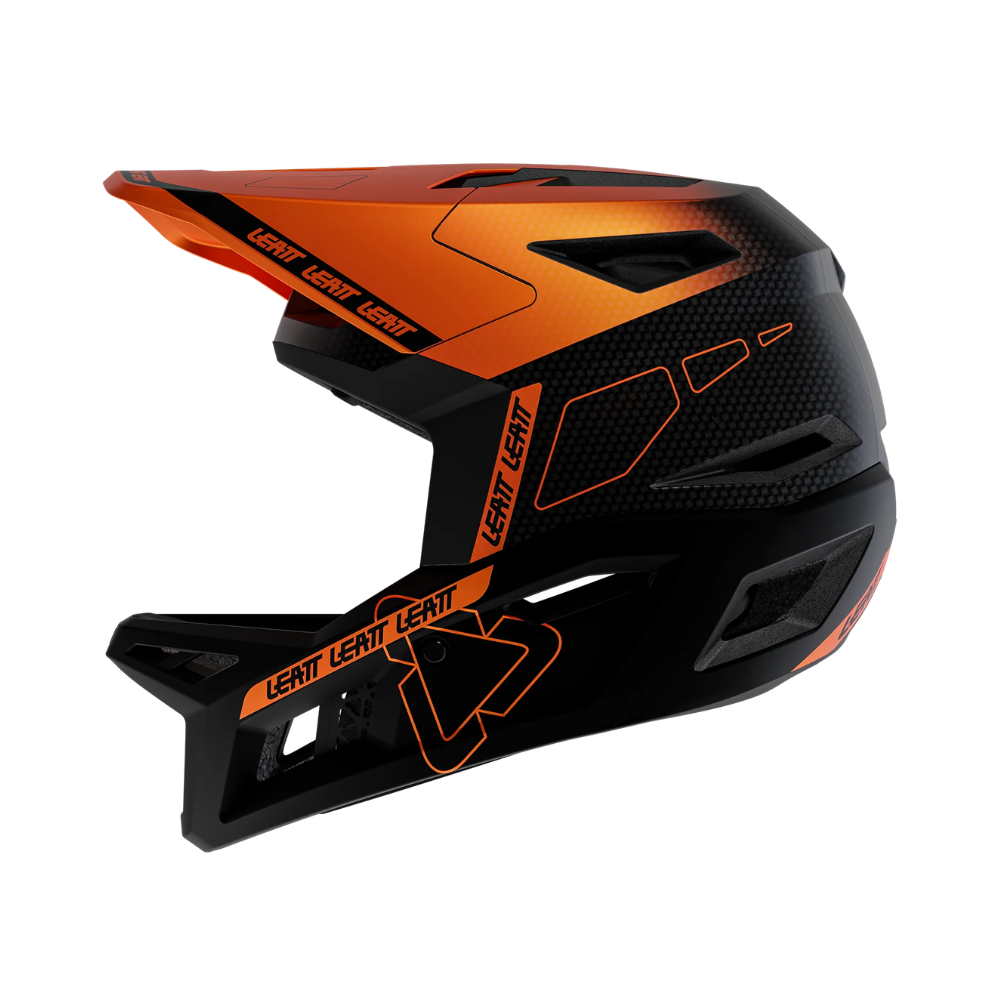Capacete Mtb Gravity Carbono 6.0 Preto e Laranja - Leatt