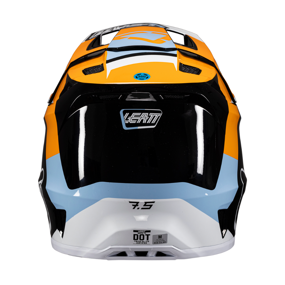 Capacete Moto 7.5 com Óculos Laranja e Azul - Leatt