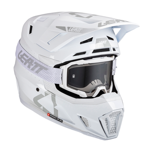 Capacete Moto 7.5 com Óculos Branco - Leatt