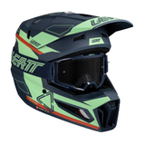 Capacete Moto 3.5 com Óculos Verde e Chumbo - Leatt