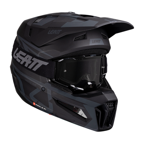 Capacete Moto 3.5 com Óculos Preto - Leatt