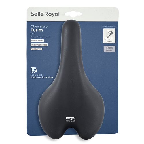 Banco MTB Selim Gel New Turim Conforto Com Blister Preto - Selle Royal