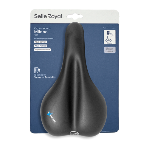 Banco MTB Selim Gel New Milano Com Blister Preto - Selle Royal