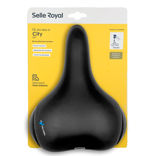 Banco MTB Selim Gel New City Urbano Com Blister - Selle Royal