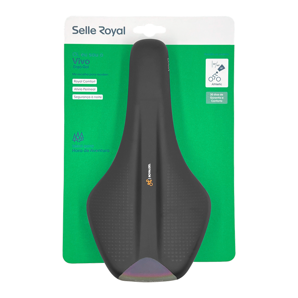 Banco MTB Selin Gel Vivo Ergo Athletic Com Blister Preto - Selle Royal