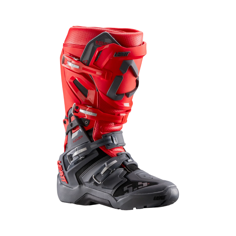 Bota Flexlock Enduro 5.5 Vermelho com Cinza - Leatt