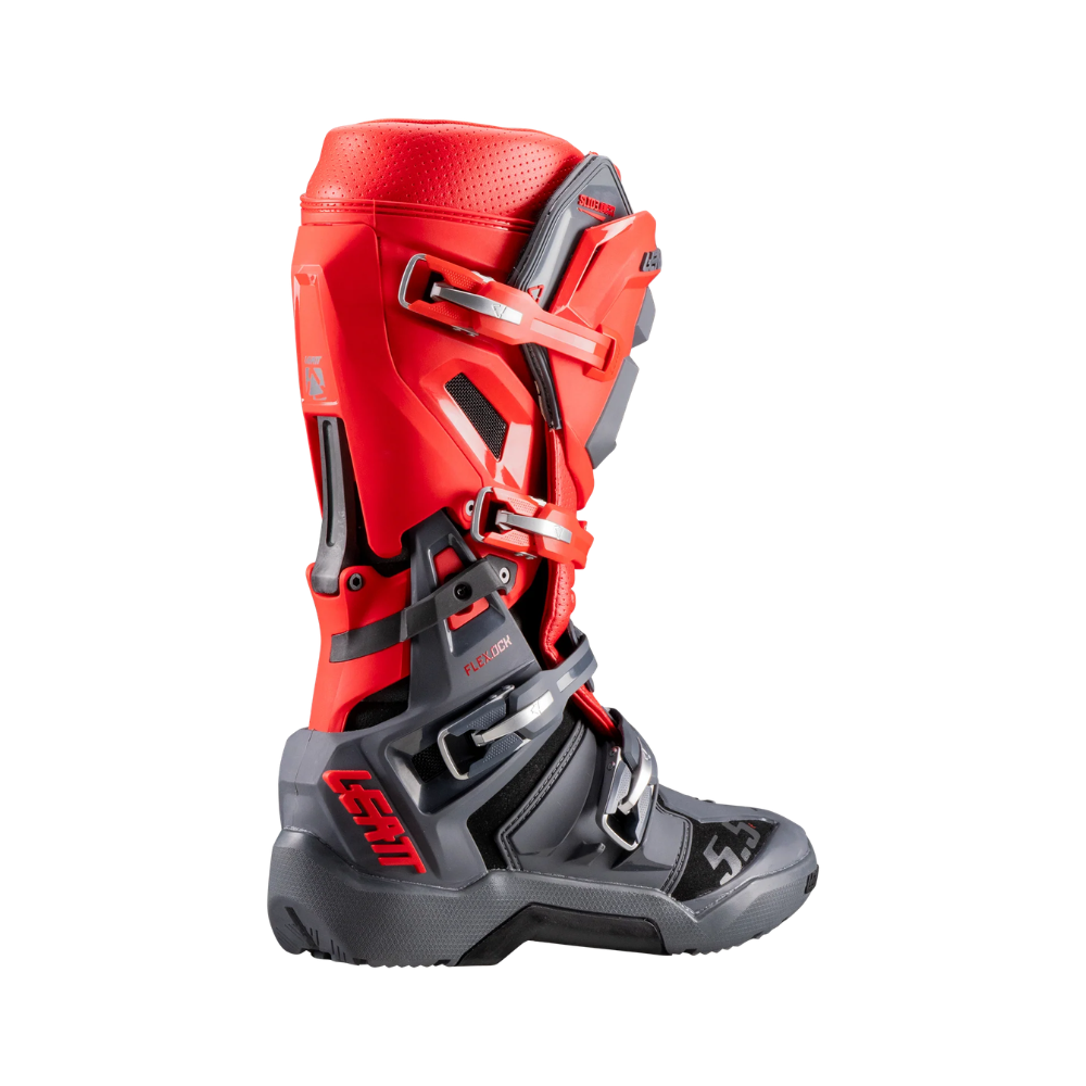 Bota Flexlock Enduro 5.5 Vermelho com Cinza - Leatt