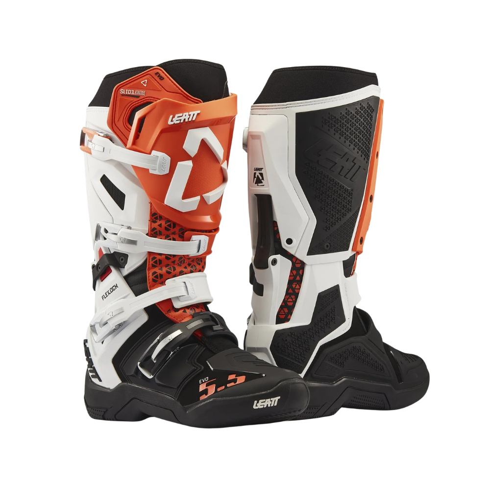 Bota FlexLock Evo 5.5 Branco com Laranja - Leatt