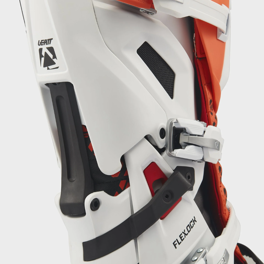 Bota FlexLock Evo 5.5 Branco com Laranja - Leatt