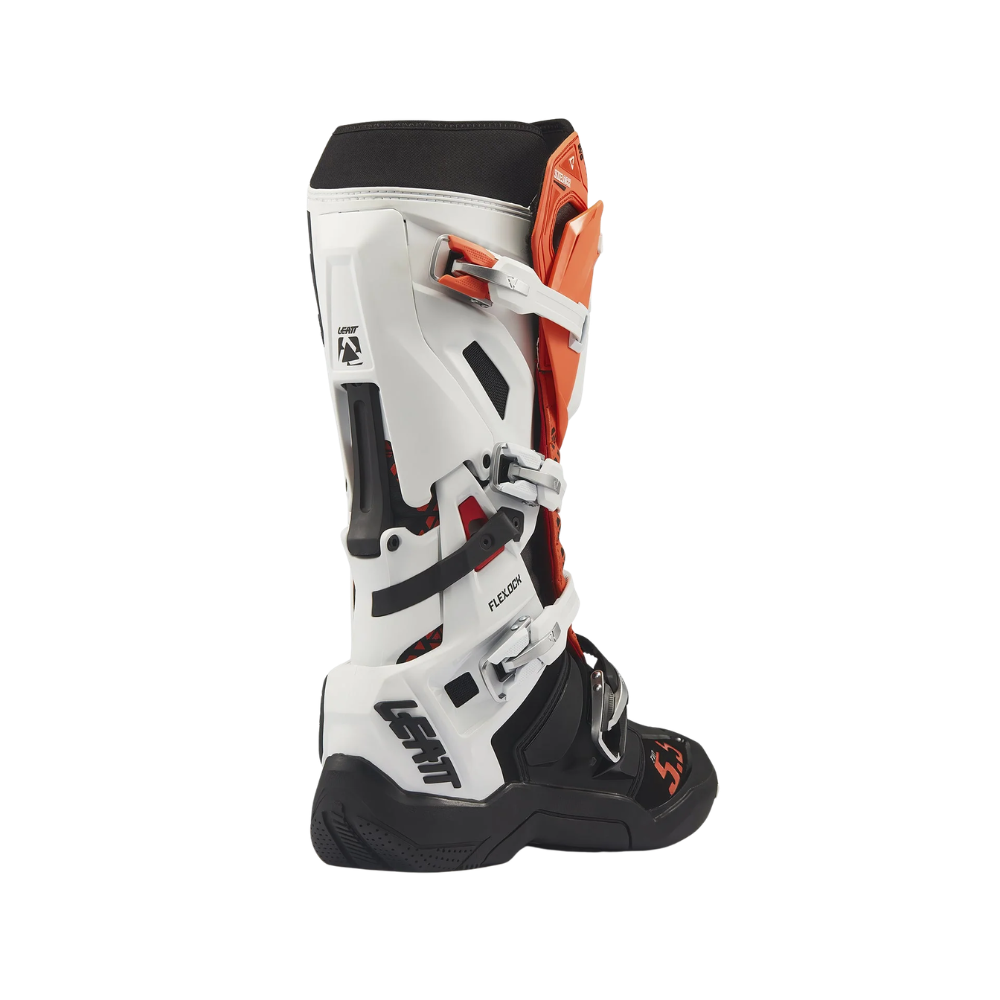 Bota FlexLock Evo 5.5 Branco com Laranja - Leatt
