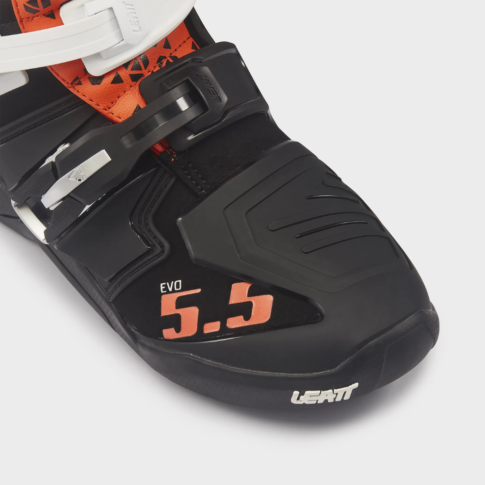 Bota FlexLock Evo 5.5 Branco com Laranja - Leatt