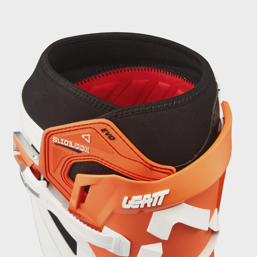 Bota FlexLock Evo 5.5 Branco com Laranja - Leatt