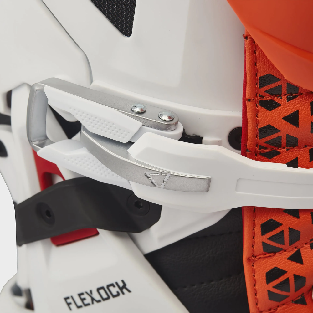 Bota FlexLock Evo 5.5 Branco com Laranja - Leatt