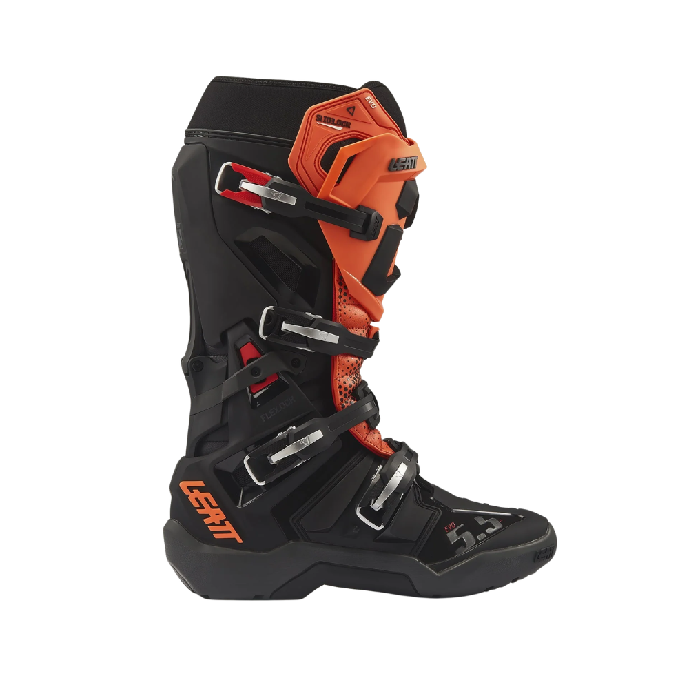 Bota FlexLock Enduro Evo 5.5 Preto com Laranja - Leatt