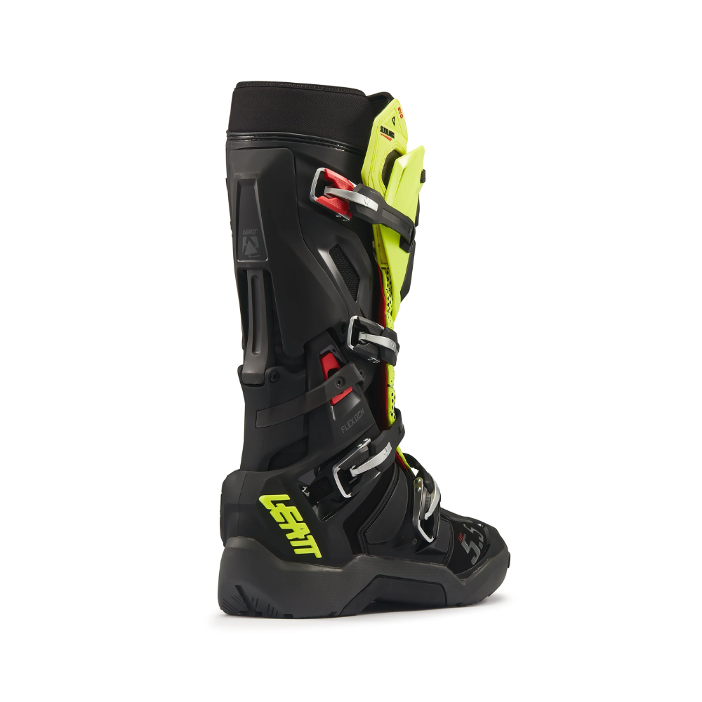 Bota FlexLock Enduro Evo 5.5 Preto com Amarelo Neon - Leatt