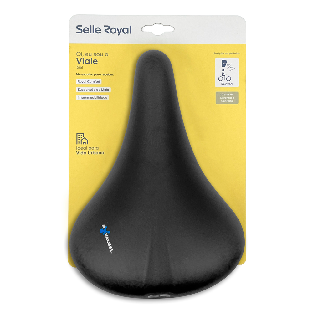 Banco MTB Selim Gel New Viale Com Molas com Bliter Preto - Selle Royal