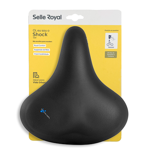 Banco MTB Selim Gel New Shock Com Molas e Carrinho Preto - Selle Royal