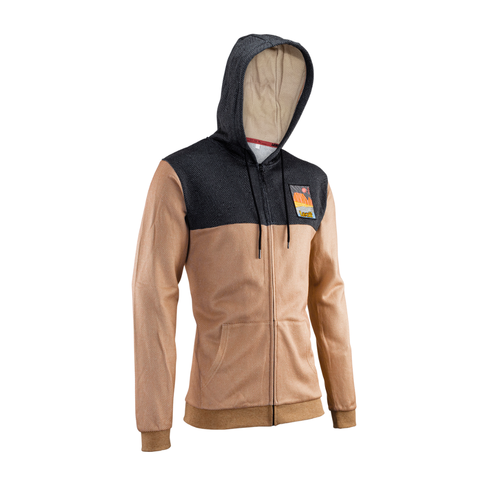 Moletom Com Ziper Leatt Areia/Preto - Leatt