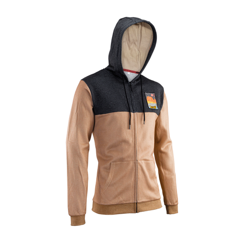 Moletom Com Ziper Leatt Areia/Preto - Leatt