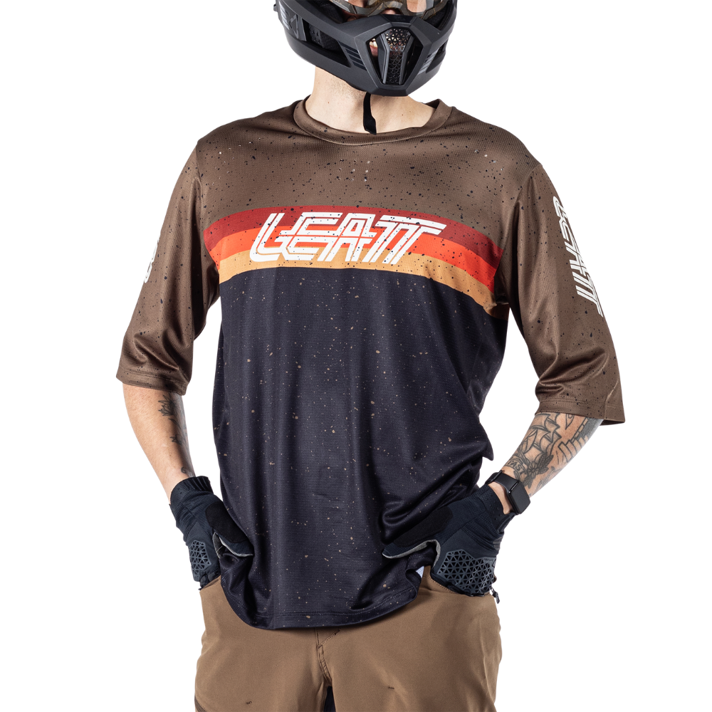 Camisa Mtb Enduro 3.0 Preto e Marrom - Leatt
