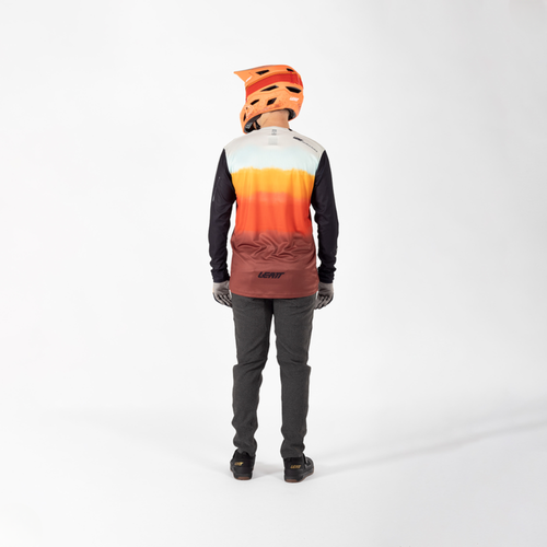 Camisa MTB Gravity 3.0 Vermelho com Laranja - Leatt