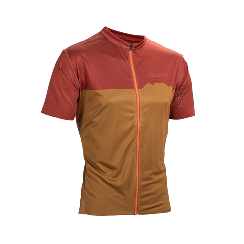 Camisa Mtb Trail 3.0 Vermelho e Marrom - Leatt