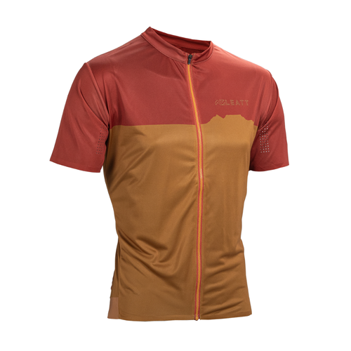 Camisa Mtb Trail 3.0 Vermelho e Marrom - Leatt
