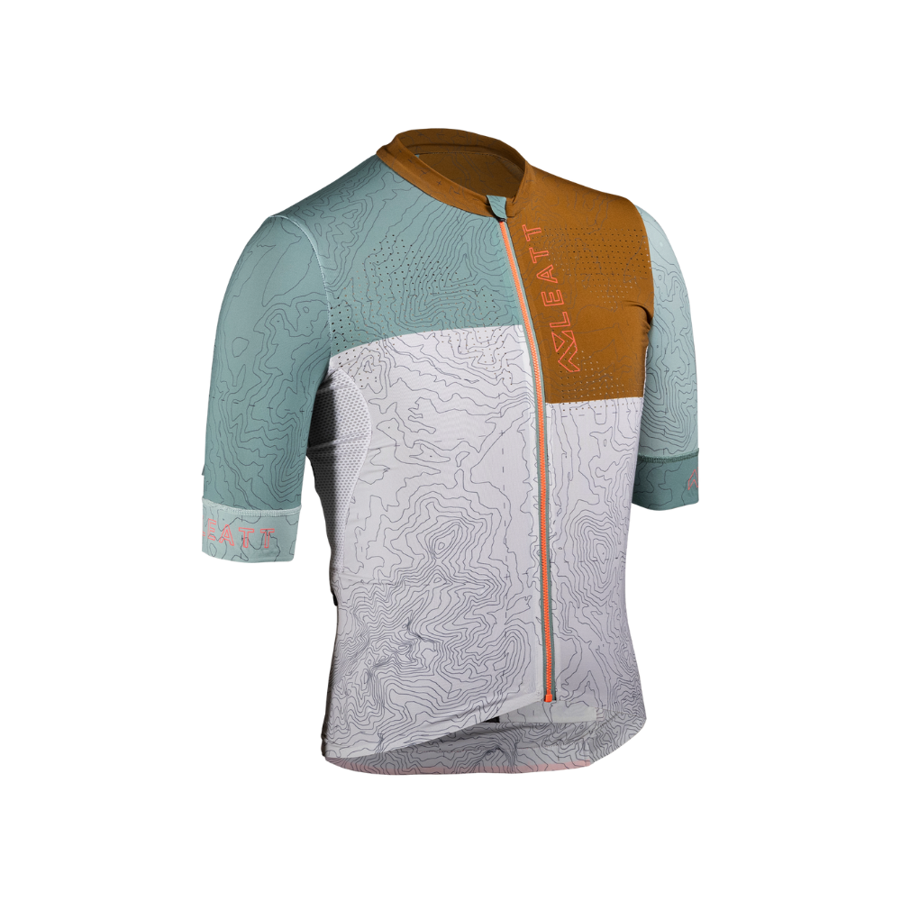 Camisa Mtb Endurance Feminino 5.0 Branco, Verde e Marrom - Leatt