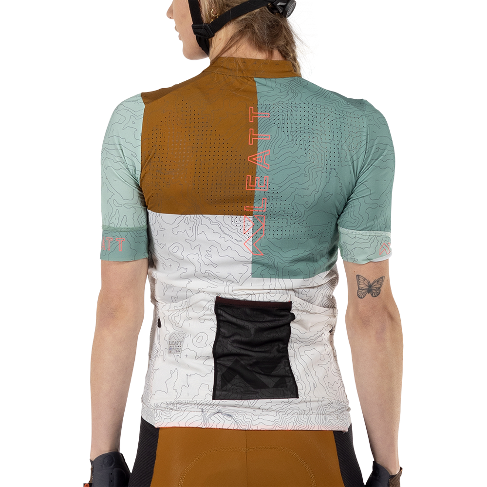 Camisa Mtb Endurance Feminino 5.0 Branco, Verde e Marrom - Leatt