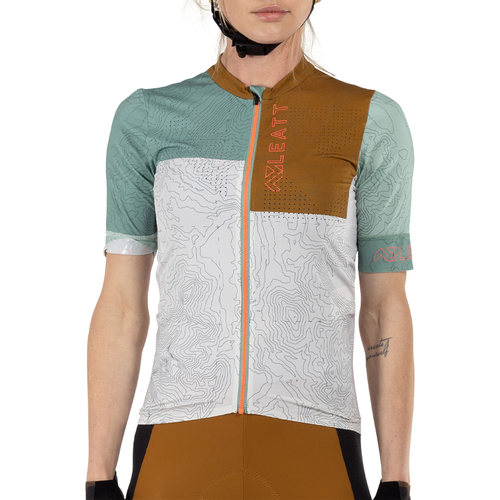Camisa Mtb Endurance Feminino 5.0 Branco, Verde e Marrom - Leatt