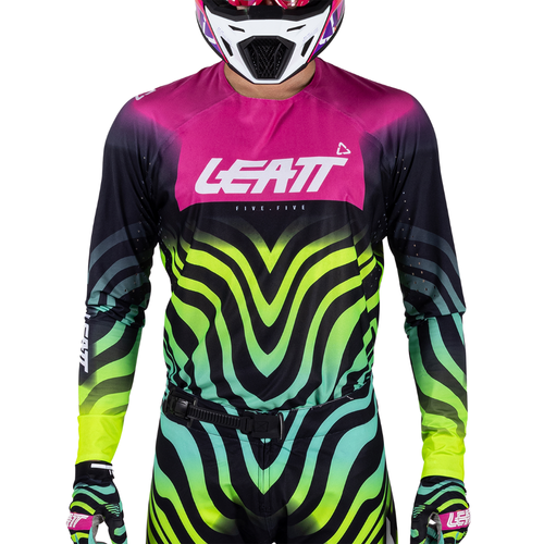Camisa Moto Ultraweld 5.5 Preto, Verde e Rosa - Leatt