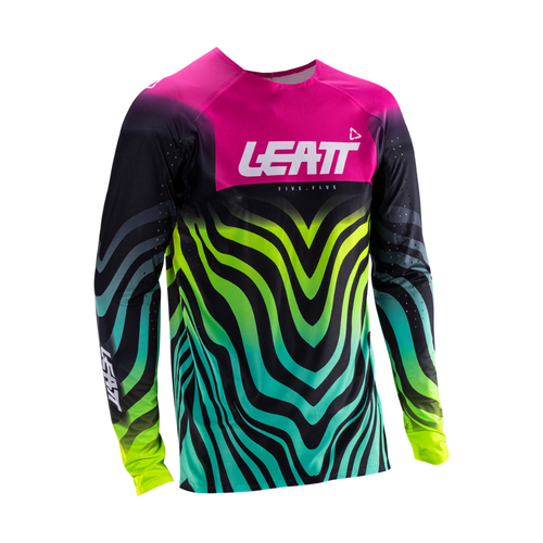 Camisa Moto Ultraweld 5.5 Preto, Verde e Rosa - Leatt