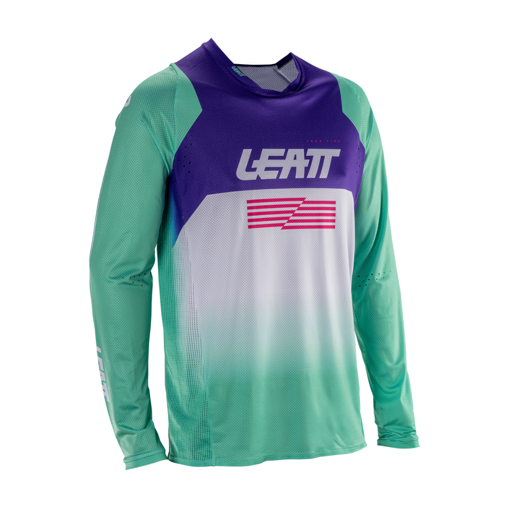 Camisa Moto Lite 4.5 Verde, Roxo e Branco - Leatt
