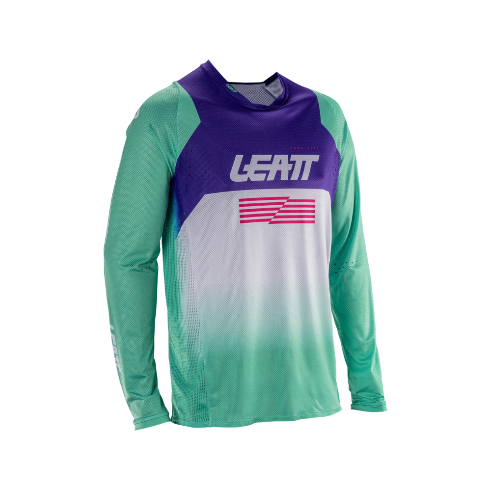 Camisa Moto Lite 4.5 Verde, Roxo e Branco - Leatt