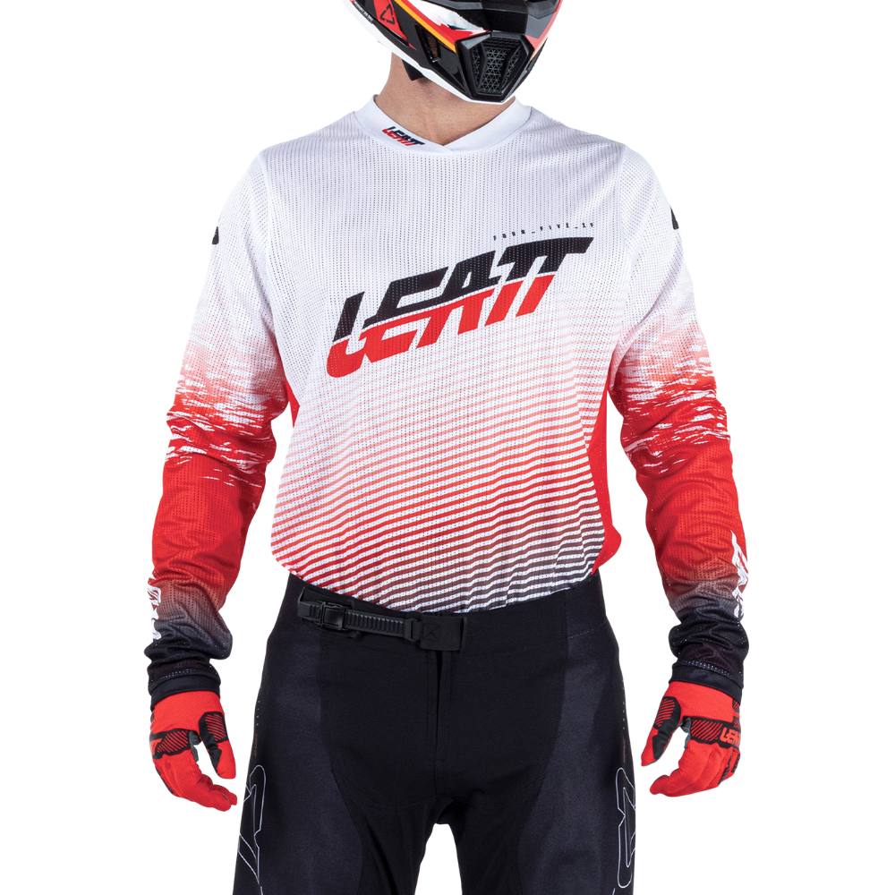 Camisa Moto X-Flow 4.5 Branco e Vermelho - Leatt
