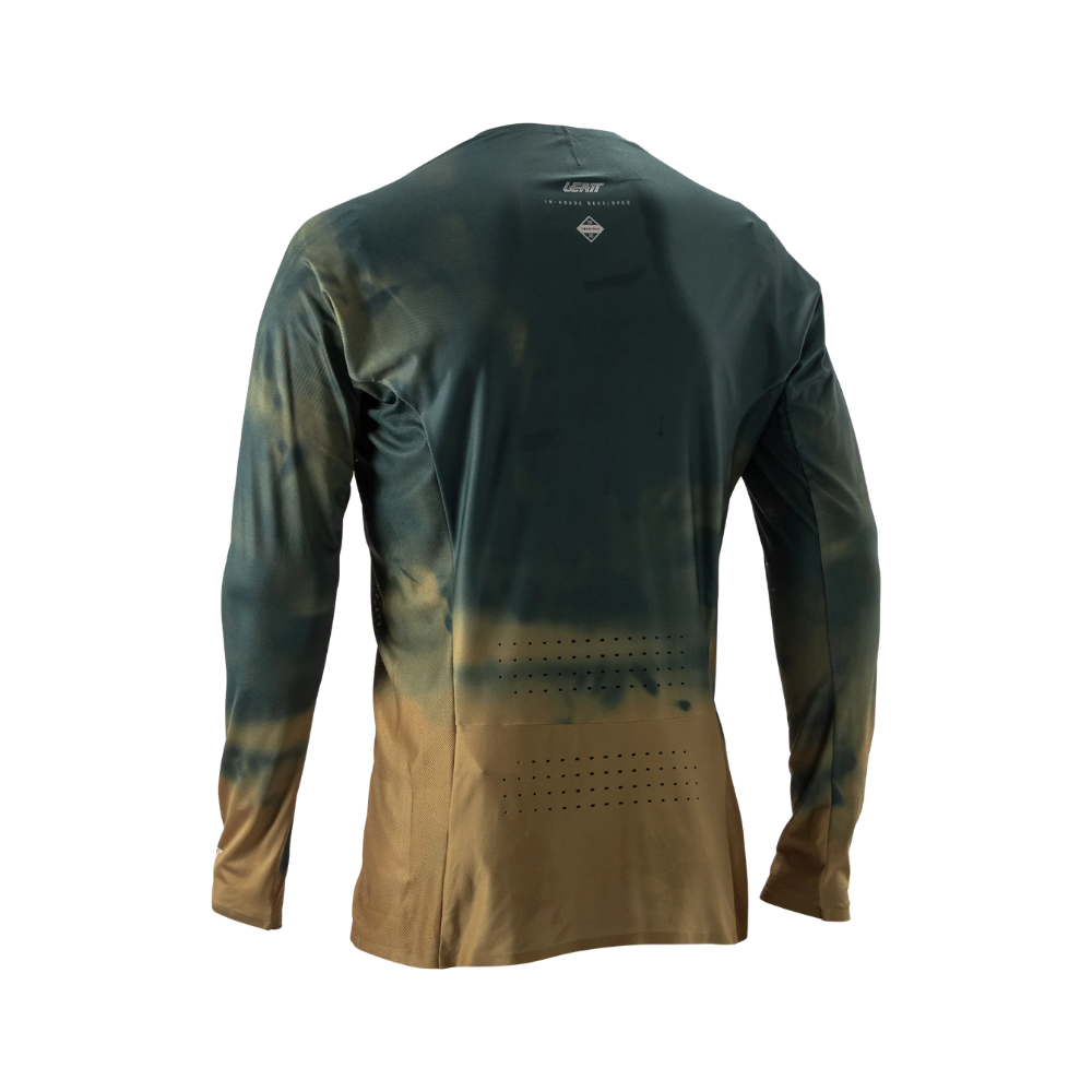 Camisa MTB Gravity 5.0 Verde com Marrom - Leatt
