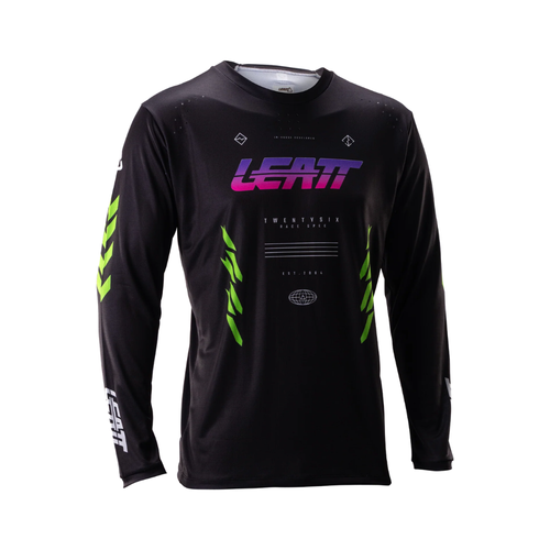 Camisa MTB Gravity 4.0 Manga Longa Preto com Rosa - Leatt