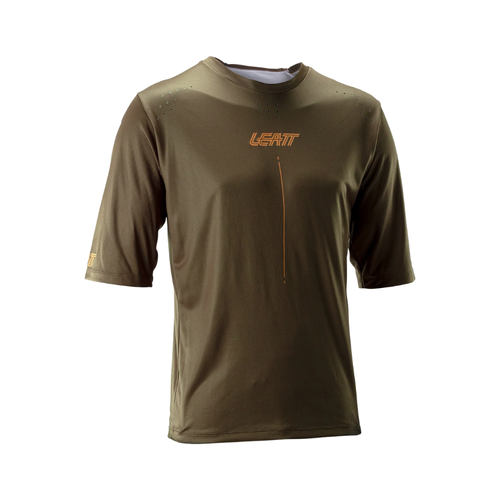 Camisa MTB Gravity 4.0 Manga Curta Marrom - Leatt