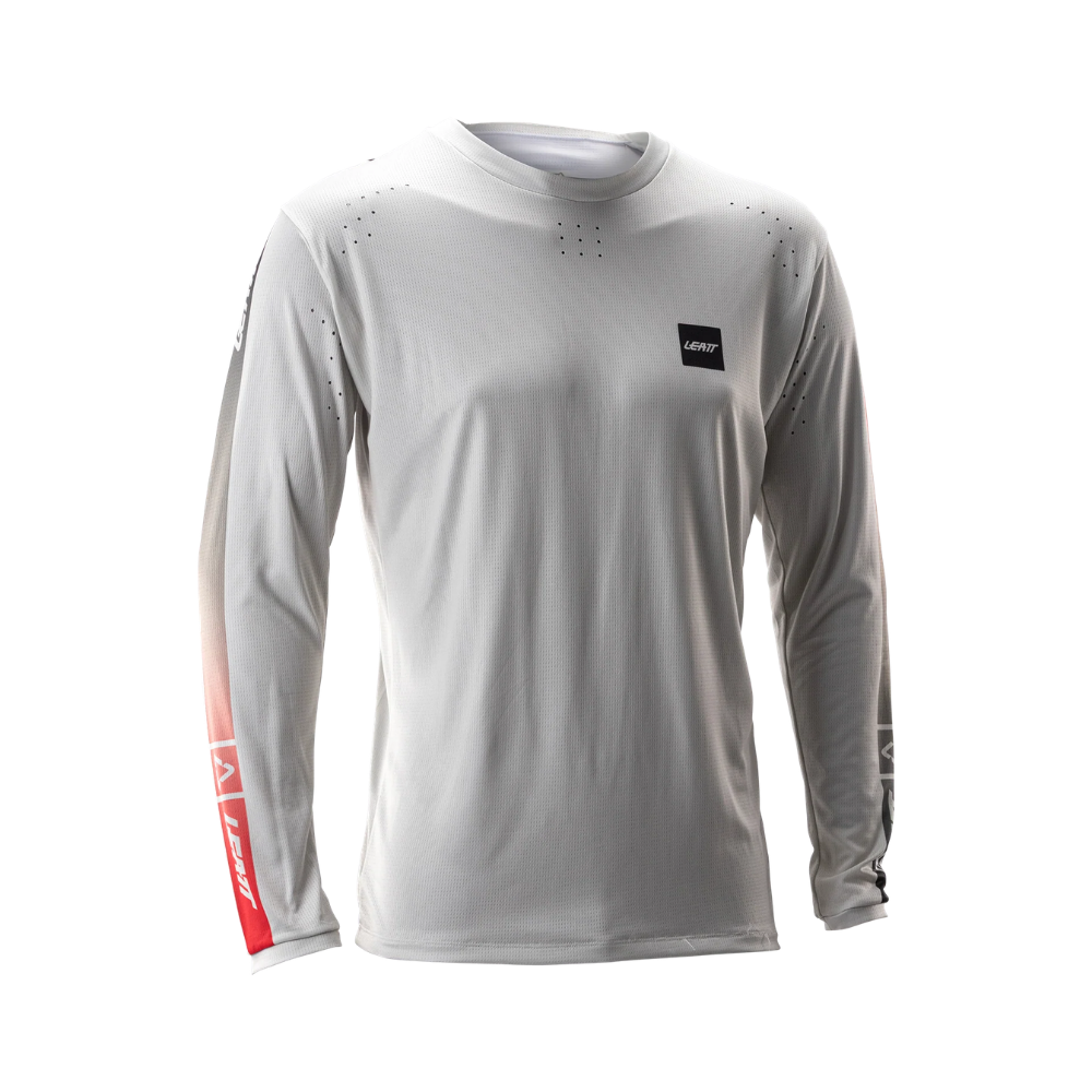 Camisa MTB Gravity 4.0 Manga Longa Creme com Vermelho - Leatt