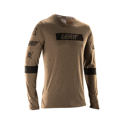 Camisa MTB Gravity 3.0 Manga Longa Marrom - Leatt
