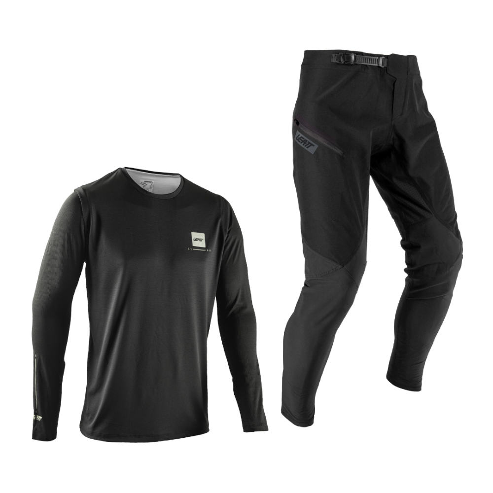 Calça com Camisa MTB Gravity 1.0 Junior Preto - Leatt