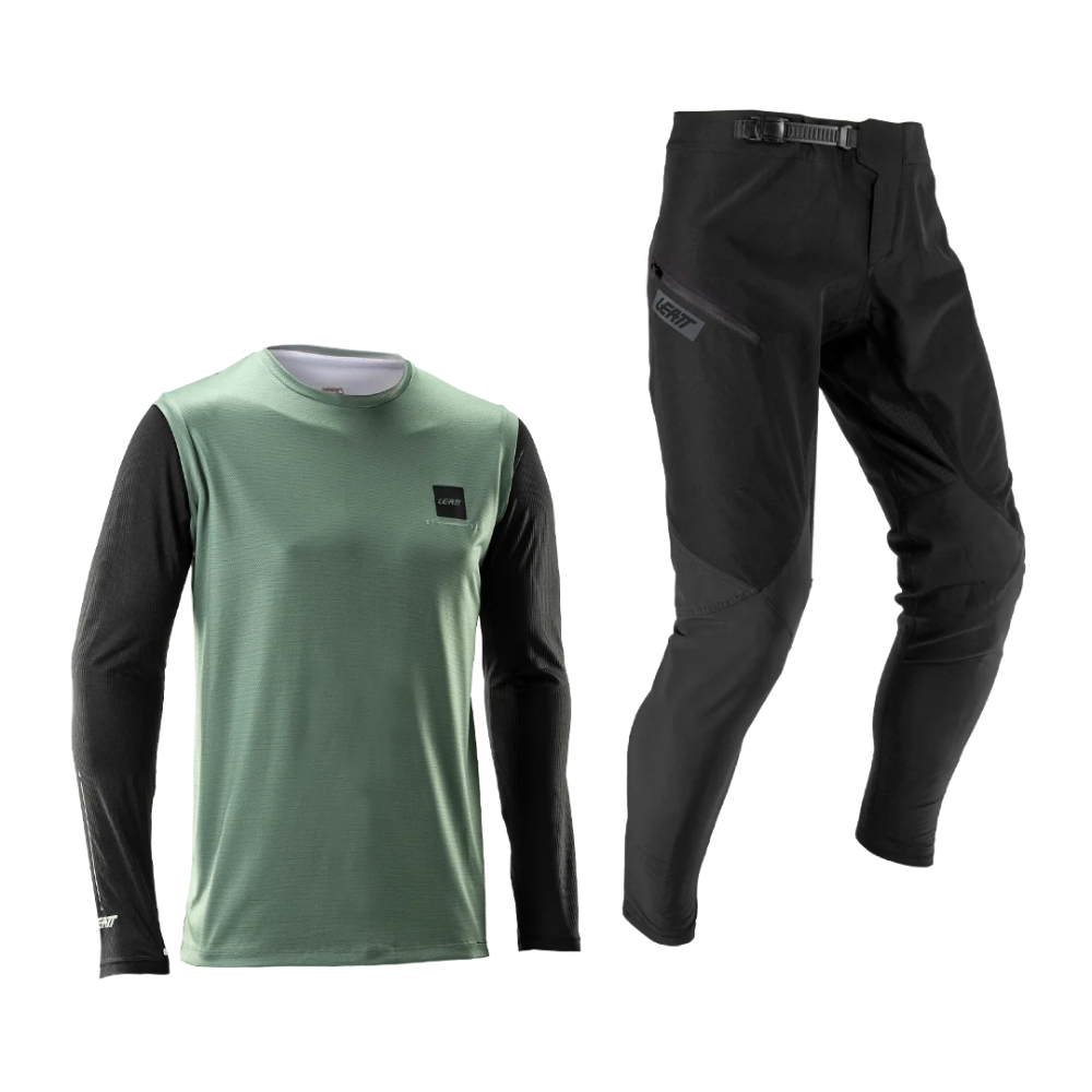 Calça com Camisa MTB 1.0 Junior Verde e Preto - Leatt