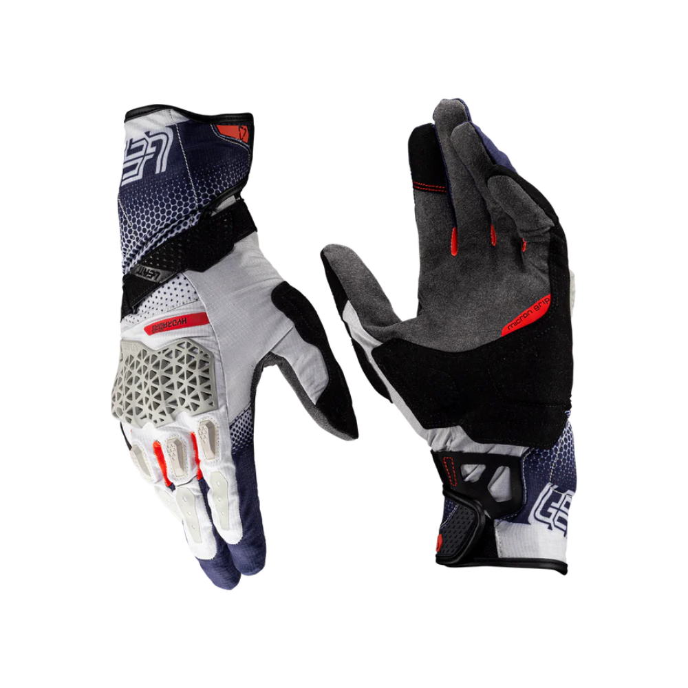Luva Adventure Hydradri 5.5 Cinza, Azul e Vermelho - Leatt