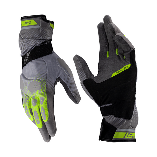 Luva Adventure X-Flow 5.5 Cinza e Amarelo - Leatt